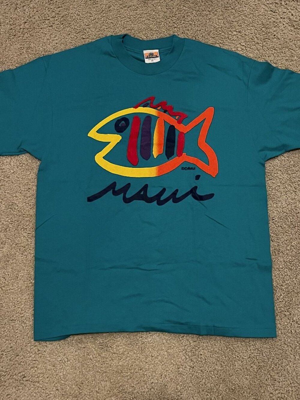 SGT Leisure Aloha Maui Fish Graphic Tee Men’s XL Single Stitch USA Made